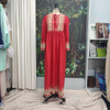 2022 Muslim Dubai Cotton Embroidered Single Layer Elegant Middle Eastern Muslim Women's Clothing