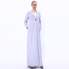 autumn and winter new one-button long coat Muslim women's long-sleeved warm and thin coat for export