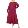 2022 Muslim Casual Abaya Plus Size Women's Round Neck Big Swing Robe Dress Muslim Long Skirt