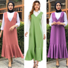  Cotton Arab Islamic Clothing 2022 Modest Morocco Kimono Turkish Muslim Dubai Robe Kaftan Jalabiya Burka Prayer Women Maxi Dress Abaya