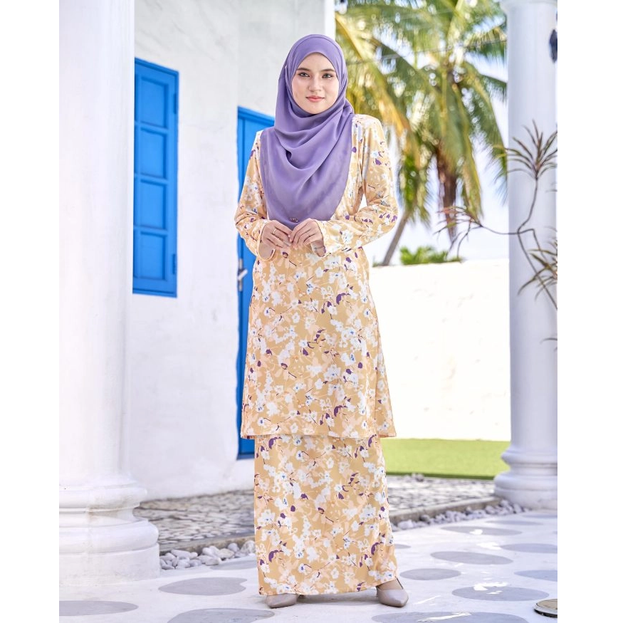 SIPO Eid New Design Malaysia Pahang Muslim Perempuan Print Floral Dress Modern Baju Kurung for Islamic Arab Turkey Dubai Women