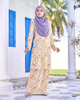 SIPO Eid New Design Malaysia Pahang Muslim Perempuan Print Floral Dress Modern Baju Kurung for Islamic Arab Turkey Dubai Women