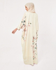 SIPO Wholesale High Quality Solid Color Muslim Women Dress Kaftan Long Sleeve with Flower Print
