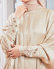 SIPO Premium Malaysia High Quality Wholesale Solid Color Kaftan With Exclusive Floral Beadswork Custom Muslim Dress Women Clothing