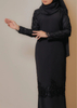 SIPO Eid Wholesale Malaysia Baju Kurung Round Neckline Muslim Women Dresses Baju Kurung Modern Cutting Full Beaded Lace Sleeves Modern Kurung