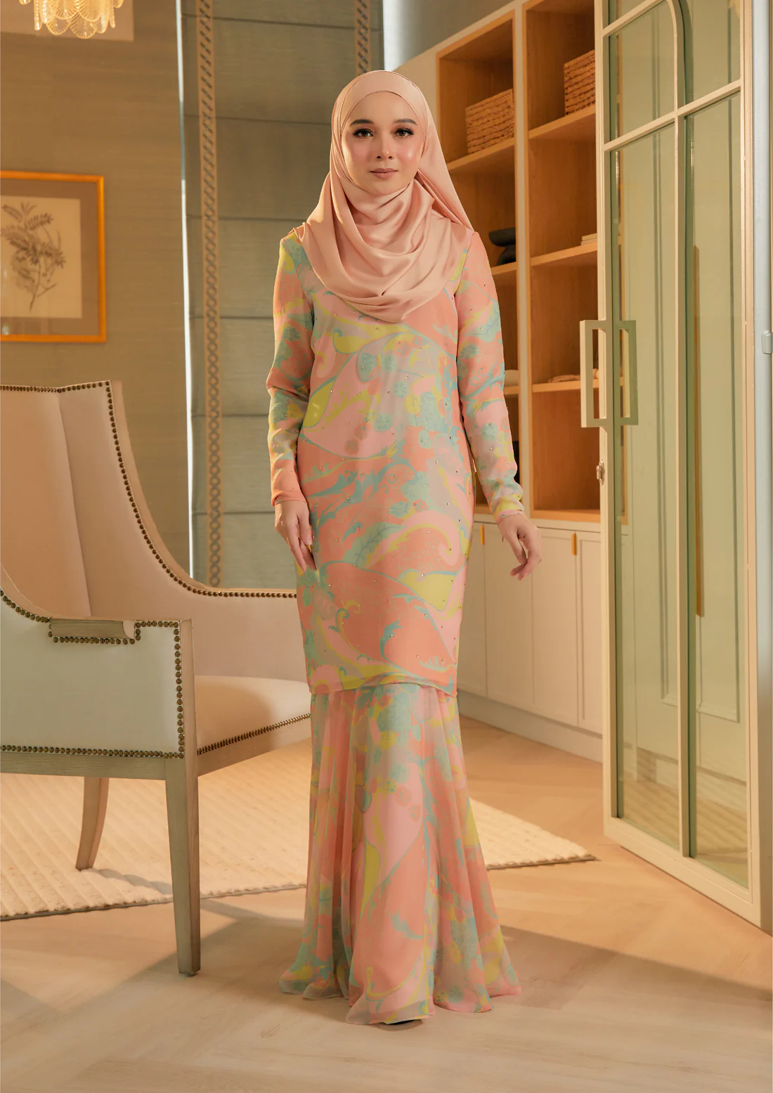 Kyra Raya Chiffon Orange (1)