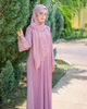 SIPO New Abaya Vrial Dress Pleated Allium Abaya Muslimah Dress Lace Rhinestone Premium Abaya Dubai Plus Size