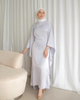SIPO Abaya Silk Women Elegant Islamic Stain Kaftan