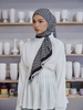 SIPO New Design Elegant Matte Satin Black Sugar Hijab Scarf