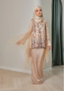 SIPO Newest Design Hot Sale Malaysia Baju Kurung Style Women Dress Netting Sequin Lace with Full Lining Baju Kurung A-Line Cutting Modern Baju Kurung