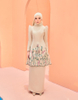 Modern CHAMPAGNE Embroidery Baju Kurung