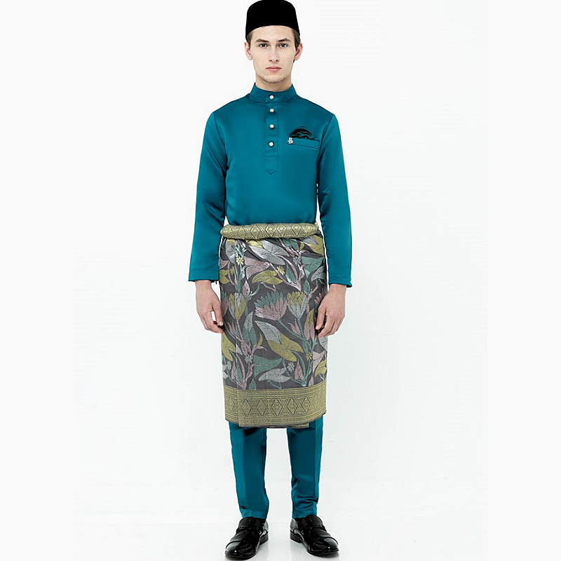 Green Teal Turquoise Baju Mlelayu