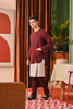 SIPO Muslim Men Clothing Malaysia Festival Men's Traditional Kurta with Key-Hole Neckline And Button Detail