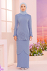 SIPO Hot Selling Fesyen Baju Kurung Twill Crepe & Heavy Chiffon with Embroidery Muslim Dress Stretchable And Cooling Material for Women