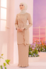 SIPO New Trend High Quality OEM ODM Muslim Dress Clothing Malaysia Long Baju Kurung with Scallop Embroidry And Pleated Skirt