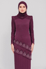 SIPO 2024 Eid 2024 Raya Custom Factory Malaysia Baju Kurung Full Beaded Lace Muslim Dress for Women