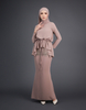 SIPO New Design Malaysia's Chic Elegance Mini Kurung with Tied Knot Waistline And Soft French Lace Accents Baju Kurung Modern