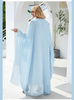 Florale Embroidery Muslim Islamic Kaftan Abaya Maxi Dress Gown