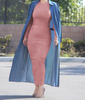 New Model Fashion Women Long Sleeves Bodycon Elegant Inner Dresses Islamic Clothing