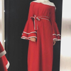 Arabic New Design Middle East Plain Color Belt Women Abaya Muslim Dresses Islamic Clothing