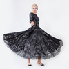 Two-Piece Double-Decker Cutting Pleated Mesh Tulle Elastic Waist Islamic Clothing Abaya