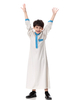 Arabic Wholesale High Neck Traditional Breathable Long Sleeve Muslim Islamic Kids Clothing Boys Thobe