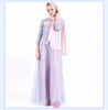 Flower Two Pieces Muslim Girls Women Maxi Dress Modern Abaya Islamic Clothing