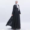 Nida Black Modesty Kimono Arab Robe Cardigan Islamic Open Abaya Muslim Fashion