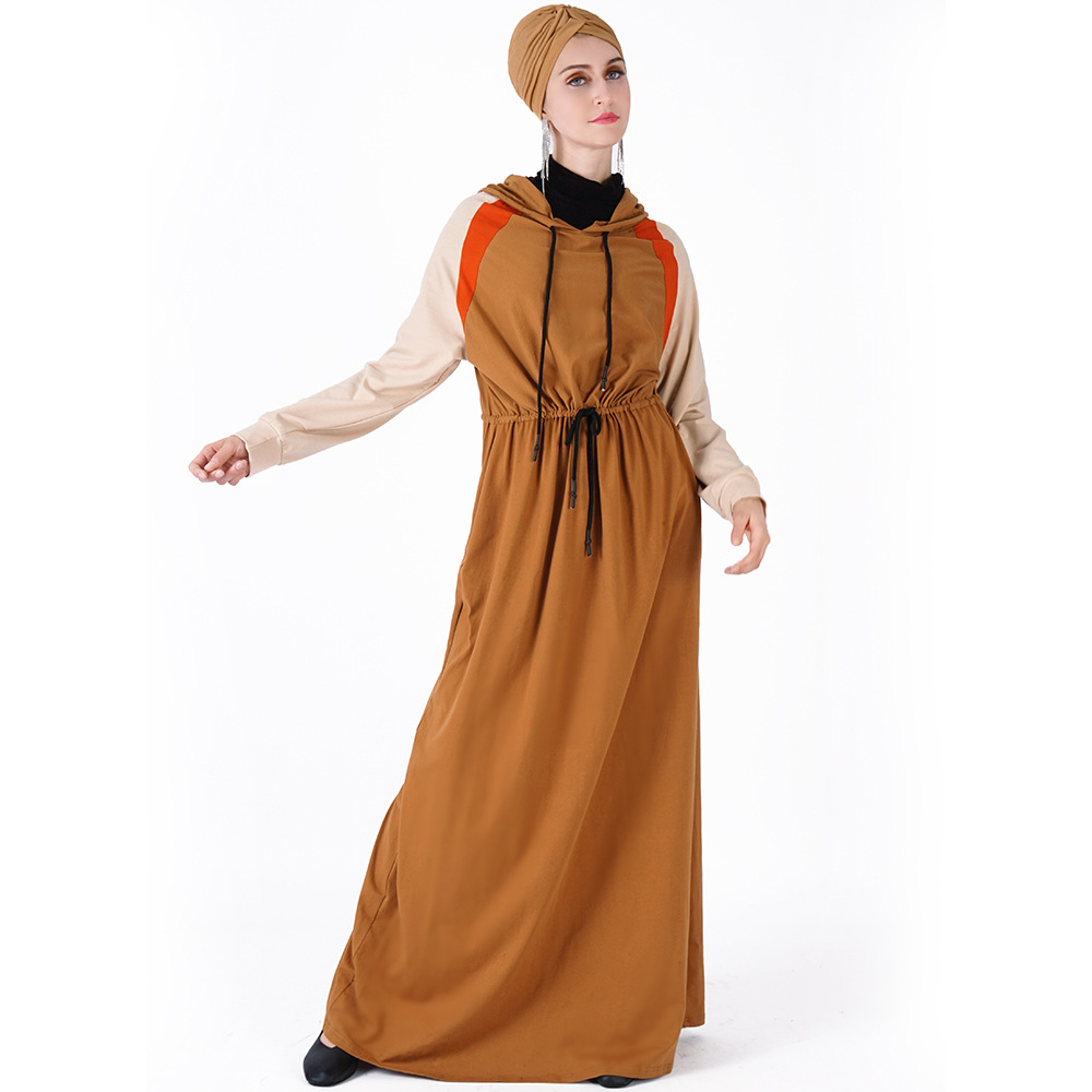 High Quality Spring Season Long Sleeve Muslim Women Gem Abaya Islamic Clothing (7)