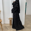 Middle East Muslim Modest Islamic Dubai Arab Cardigan Open Abaya Kimono