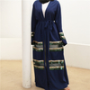New Muslim Abaya Fashion Sequin Stitching Dubai Turkish Modest Cardigan Open Abaya