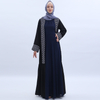 Maxi Dress Long Sleeve Embroidery Lace Islamic Muslim Kimono Dress Open Abaya
