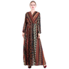Turkish High Waist Exquisite Chiffon Islamic Women's Abaya Muslim Maxi Dress