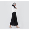 High Collar White Color Lace Design Cotton Materials Islamic Clothing Muslim Top