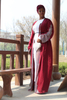 Modern Open Abaya Women Long Sleeves Red Party Wear Islamic Clothing Muslim Dresses