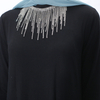 2021 Knitting Maxi Dress with Fringe Diamond Muslim Female Modest Abaya