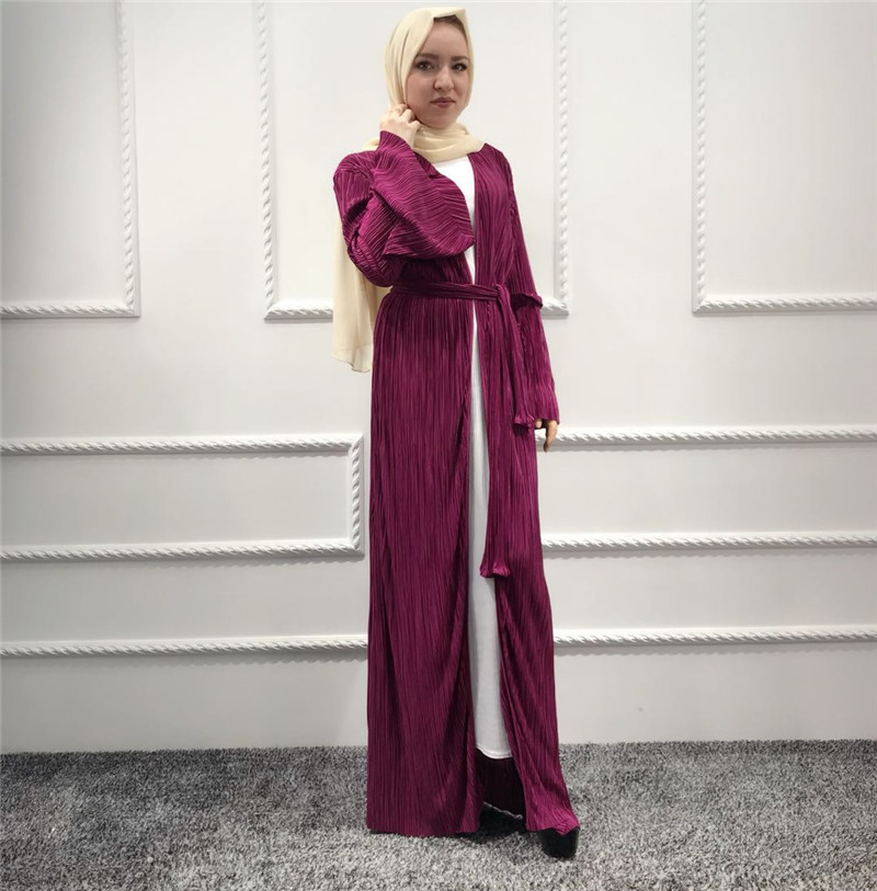 Latest Design New Model Dubai Open Front Abaya Cardigan Kimono Muslim Dresses Islamic Clothing