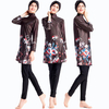 SIPO FREE SHIPPING Women Islamic Clothing Navy Color Swim Wear High Quality Ladies Modest Muslim Swimsuits