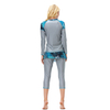 Women's Conservative Color Stitching Long Sleeve Three-Piece Islamic Muslim Swimsuit Swimwear