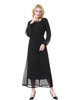 New Designs Double Chiffon Breathable Long Sleeve Muslim Islamic Women Abaya Dress Clothing