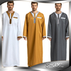 Middle East Match Color Modest Muslim Full Length Round Collar Man Thobe