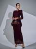SIPO Eid New Embroidery Sequined Lace Baju Kurung Design 2024 Malaysia Muslim Woman Dress 