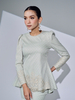SIPO 2024 New Design Supplier Baju Muslimah Malaysia Baju Kurung Modern Embroidery Sequined Lace for Muslim Women