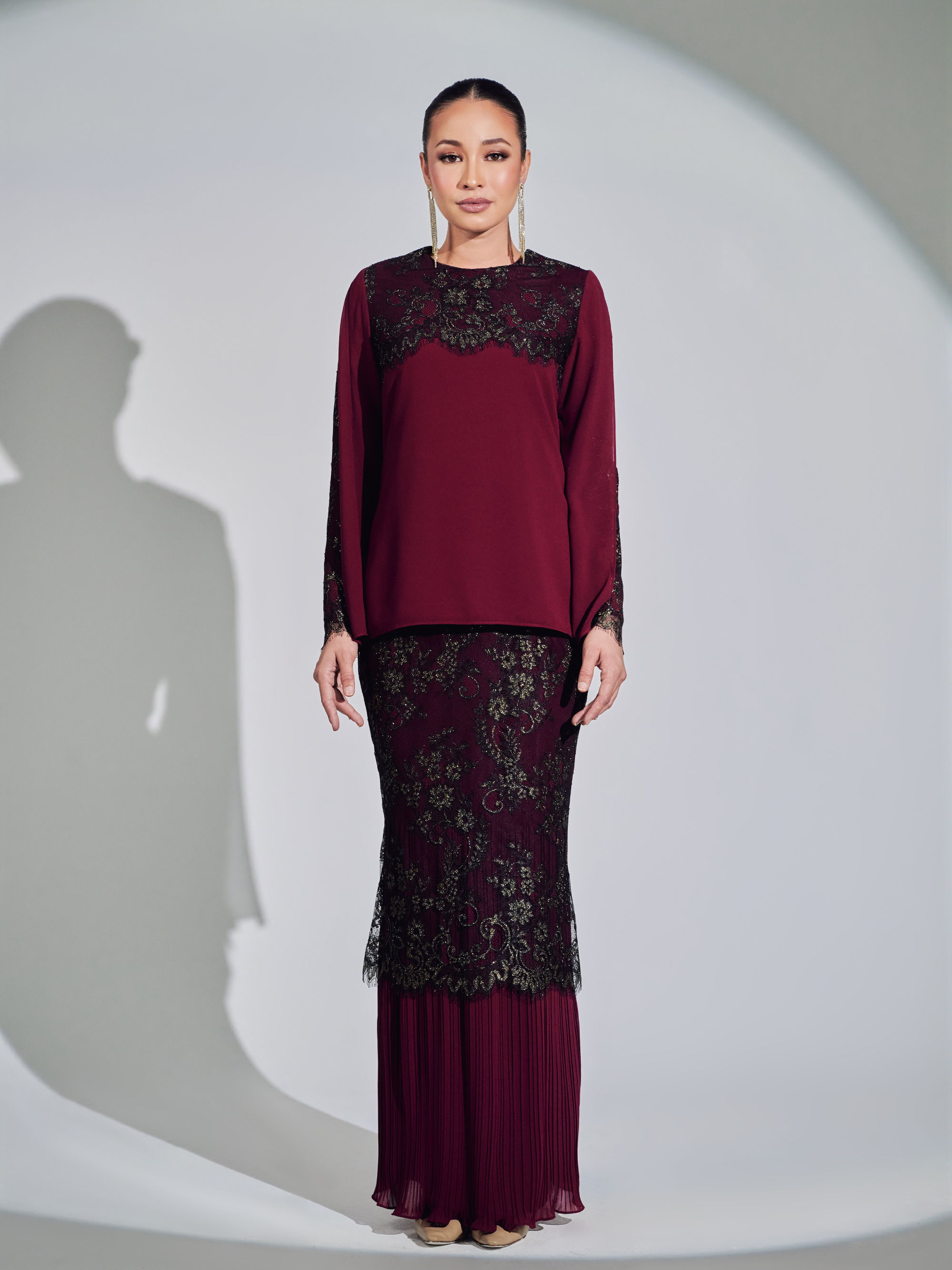 SIPO Custom Eid Latest 2024 Design Malaysia Baju Kurung Muslim Clothing Premium Chiffon with Italian Crepe Women Dress