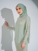 SIPO 2024 Eid Indonesia Islamic Elegant Baju Kurung Raya Malaysian Traditional Women Muslim Dress Premium Chiffon with Italian Crepe Modest Kurung