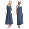 Plus Size New Dubai Muslim Lady Modest Fashion Denim Sheath Dress Skirt
