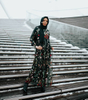 Embroidery Loose Islamic Modest Muslim Women Maxi Dresses Casual Clothing Abaya