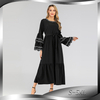 Middle Eastern Muslim Fashion Petal Sleeve Dress Long Sleeve Embroidered Slim Abaya