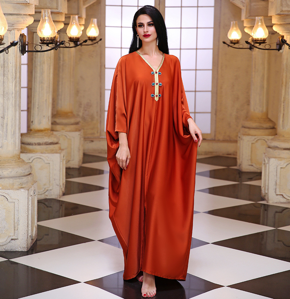 Handmade New Design Kaftan Arabic Modest Fashion Islamic Dress Robe Muslim Maxi Dresses Abaya