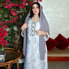  Women Embroidery Borka Turkish Kebaya Maleisie Modest Vêtements Dubai Prayer Clothes Vetement Femme Islamic Clothing Robe Femme Musulman Maxi Dress Open Abaya